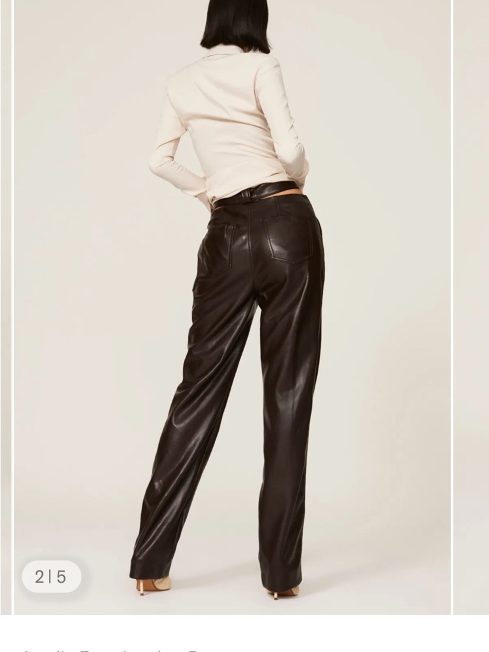 $385 Simkhai Amelia Faux Leather Pants - Picture 2 of 9